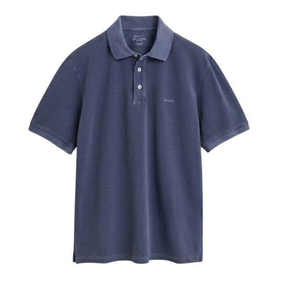 Gant Herenpolo met logo, piqué, in vervaagde kleur (Marine) - Image 2