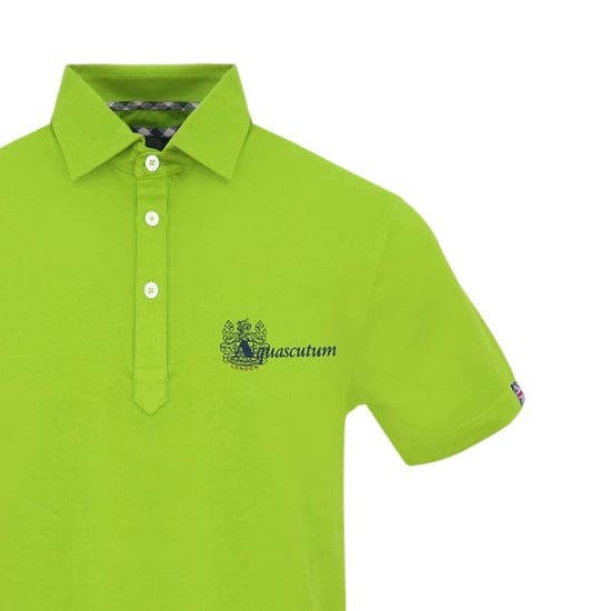 Aquascutum Heren Poloshirt met Kraag en Korte Mouwen (Kalk) - Image 3