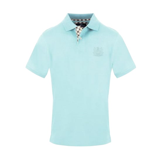 Aquascutum Heren Geborduurd Logo Poloshirt (Licht Blauw) - Image 1