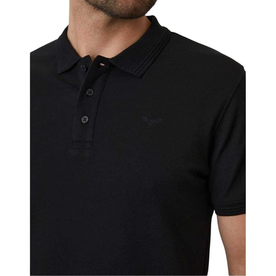 Threadbare Mannen Malbork Korte Mouwen Polo Shirt (Zwart) - Image 4