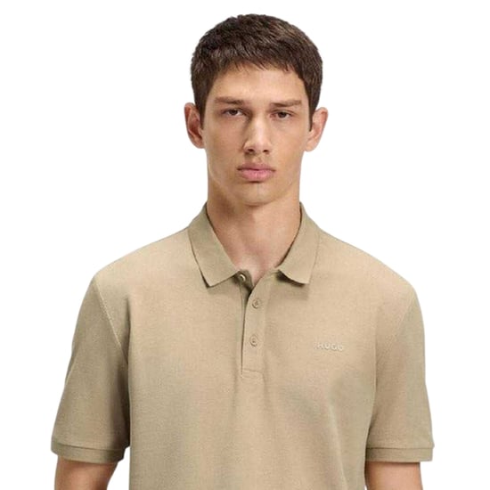 Hugo Piqué-poloshirt met logo voor heren (Beige) - Image 4
