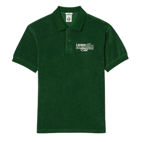 Lacoste Herenpolo van Roland-Garros met borduursel, van badstof (Groen) - Image 1