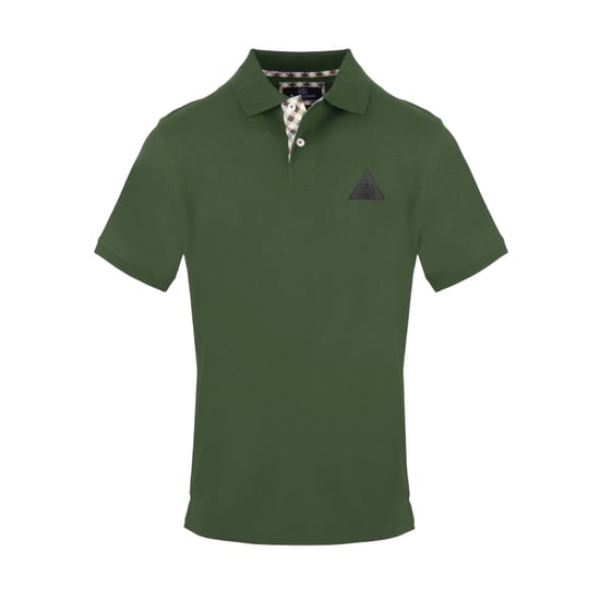 Aquascutum Polo met kraag en driehoekig logo voor heren (Militair Groen) - Image 2