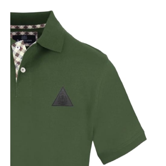 Aquascutum Polo met kraag en driehoekig logo voor heren (Militair Groen) - Image 4