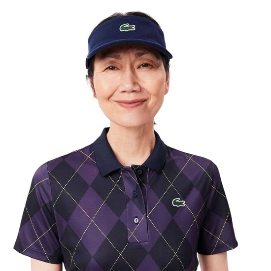 Lacoste Dames Geruite Ultra Dry Polo Shirt (Paars) - Image 3