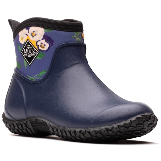 Muck Boots Muckster II Enkellaarsjes Dames Navy Rubber Wellington Boots - Image 1