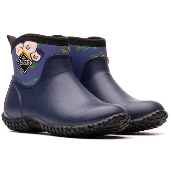 Muck Boots Muckster II Enkellaarsjes Dames Navy Rubber Wellington Boots - Image 3