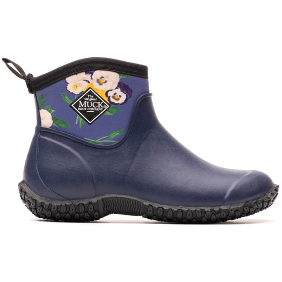 Muck Boots Muckster II Enkellaarsjes Dames Navy Rubber Wellington Boots - Image 6