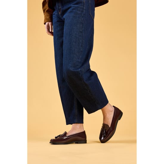Hush Puppies Connie Leren Dames Aubergine Instappers - Image 6
