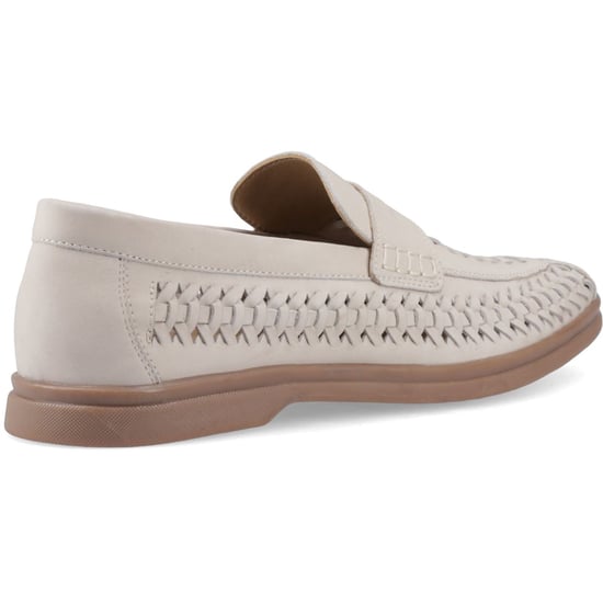 Hush Puppies Bowie Leder Heren Taupe Slim Fit Instappers - Image 2