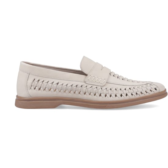 Hush Puppies Bowie Leder Heren Taupe Slim Fit Instappers - Image 5