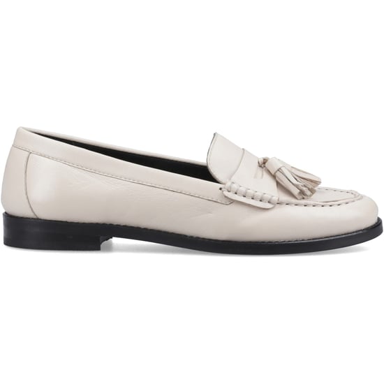 Hush Puppies Connie Leren Dames Crème Instappers - Image 5