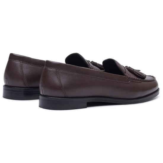 Hush Puppies Connie Leren Dames Chocolade Instappers - Image 2