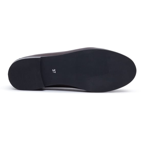 Hush Puppies Connie Leren Dames Chocolade Instappers - Image 4