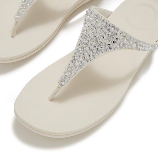 Fitflop Solay Gemengde-Kristal Textiel Dames Crème Sandalen - Image 5