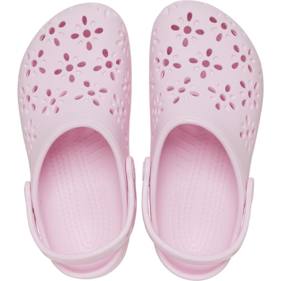 Crocs Classic Bloemige Uitsnede EVA Kinder Roze Melk Klompen - Image 5