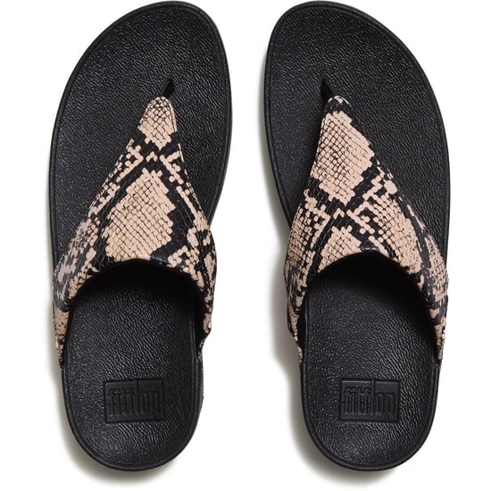 Fitflop Lulu Leren Dames Sandalen Hazy Taupe/Zwart - Image 3