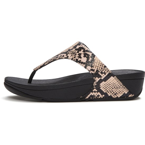 Fitflop Lulu Leren Dames Sandalen Hazy Taupe/Zwart - Image 4