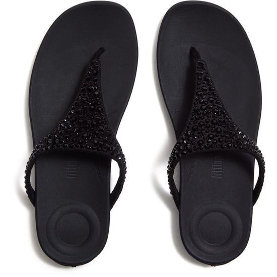 Fitflop Solay Mixed-Crystal Textiel Dames Zwarte Sandalen - Image 3