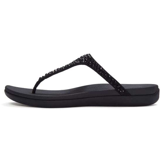 Fitflop Solay Mixed-Crystal Textiel Dames Zwarte Sandalen - Image 4