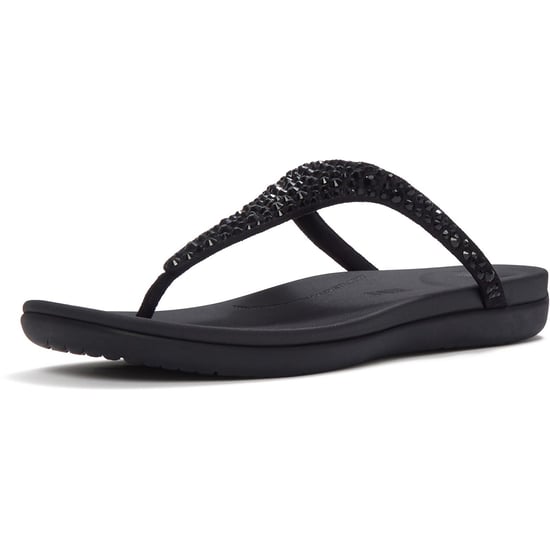 Fitflop Solay Mixed-Crystal Textiel Dames Zwarte Sandalen - Image 6