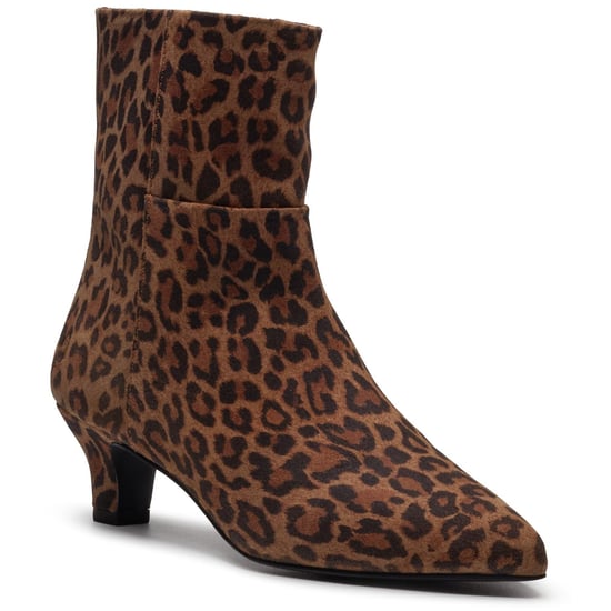 Hush Puppies Nahla Hakken Leren Dames Luipaard Enkelboots - Image 1