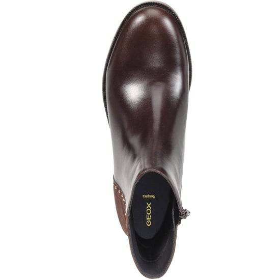 Geox D Camexia Leren Dames Donkerbruine Laarzen - Image 4