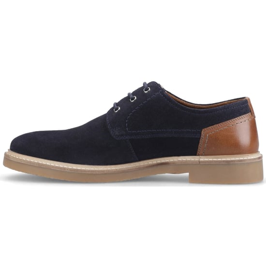 Hush Puppies Guy Leren Heren Navy Veterschoenen - Image 4