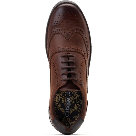 Base London Christo Leren Heren Bruine Veterschoenen - Image 4