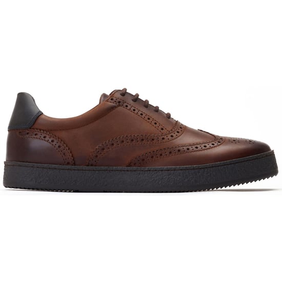 Base London Christo Leren Heren Bruine Veterschoenen - Image 5