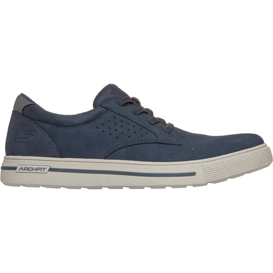 Skechers Arch Fit Solano 2.0 Rey Leren Heren Navy Suède Veterschoenen - Image 4