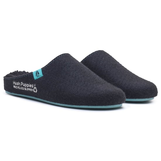 Hush Puppies De Goede Polyester Heren Zwarte Turquoise Slippers - Image 3