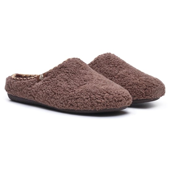 Hush Puppies Goede Textiel Damesslippers in Chocolade - Image 3