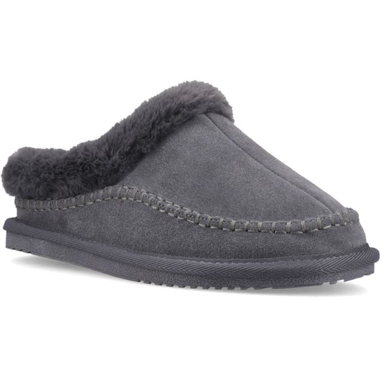 Hush Puppies Anika Suède Dames Grijze Slippers - Image 1