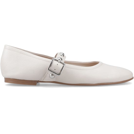 Hush Puppies Charlene Stud Ballerina Leren Vrouwen Ivoor Ballerinapotjes - Image 4