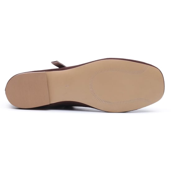Hush Puppies Pasha Suède Dames Chocolade Ballerina's - Image 4