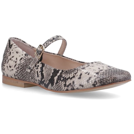 Hush Puppies Pasha Leren Dames Slangen Ballerina's - Image 1