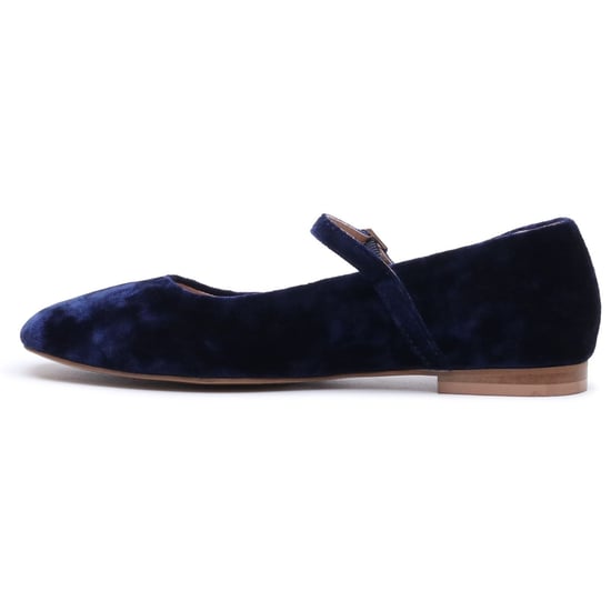 Hush Puppies Pasha Velvet Dames Navy Ballerina's - Image 6