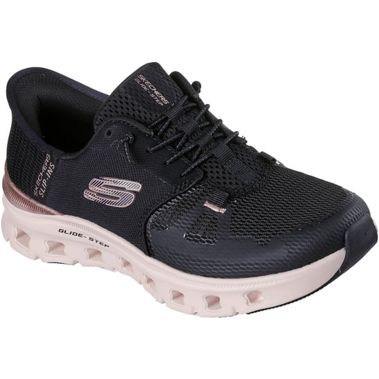 Skechers Glide-Step Pro Radiant Stride Dames Zwart Mesh/Roségouden Accent Sneakers - Image 1