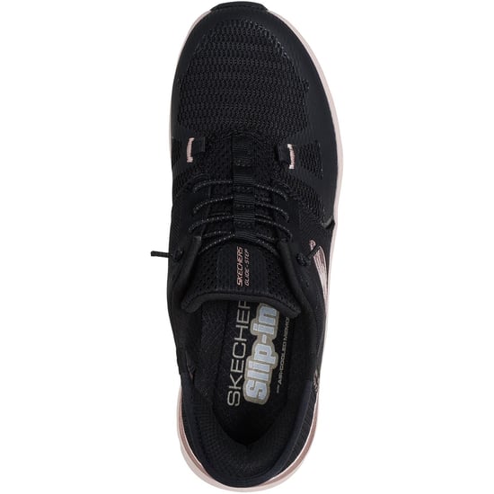 Skechers Glide-Step Pro Radiant Stride Dames Zwart Mesh/Roségouden Accent Sneakers - Image 3
