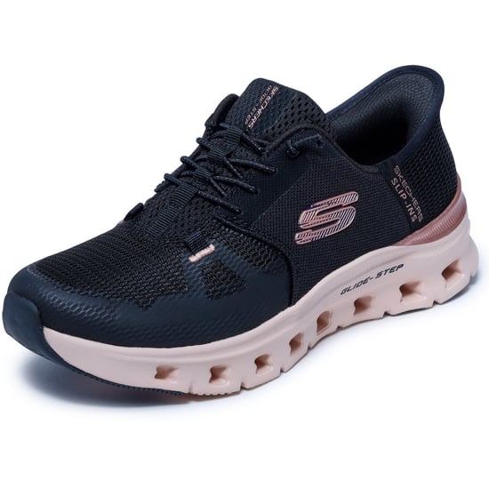 Skechers Glide-Step Pro Radiant Stride Dames Zwart Mesh/Roségouden Accent Sneakers - Image 5