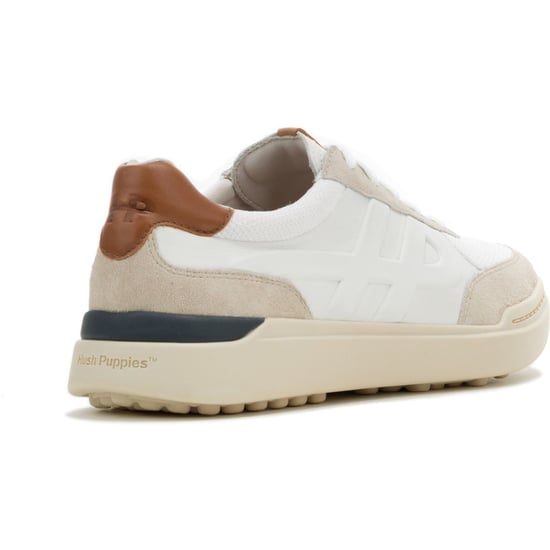Hush Puppies Wes HP Sneakers Suède Heren Witte Trainers - Image 2