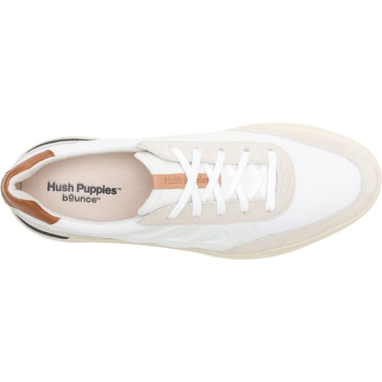 Hush Puppies Wes HP Sneakers Suède Heren Witte Trainers - Image 4