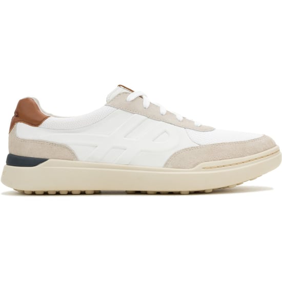 Hush Puppies Wes HP Sneakers Suède Heren Witte Trainers - Image 6