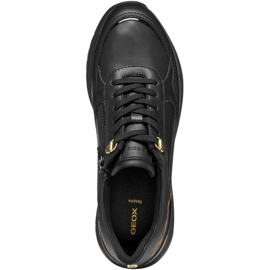 Geox D Desya A Leren Dames Zwarte Sneakers - Image 4