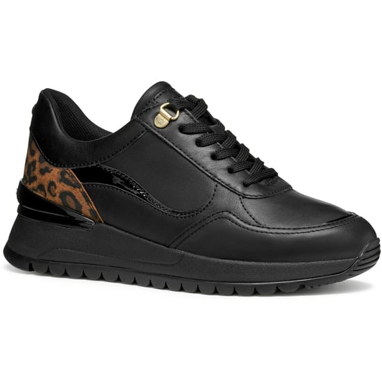 Geox D Desya A Leren Dames Zwarte Sneakers - Image 5