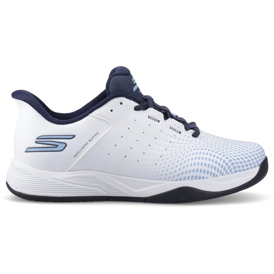 Skechers Slip-ins Relaxed Fit Viper Court Reload Heren Witte/Navy Blauwe Sneakers - Image 5