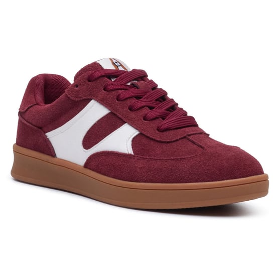 Hush Puppies Maura Suède Dames Bordeaux Sneakers - Image 1