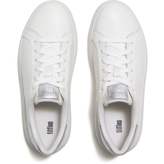 Fitflop RTG Veterschoenen van Leer voor Dames Urban Wit/Zilver Sneakers - Image 3