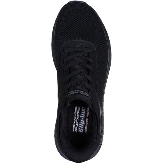Skechers BOBS Sport Squad Chaos Solid Step Heren Zwart / Zwarte Zool Sneakers - Image 3